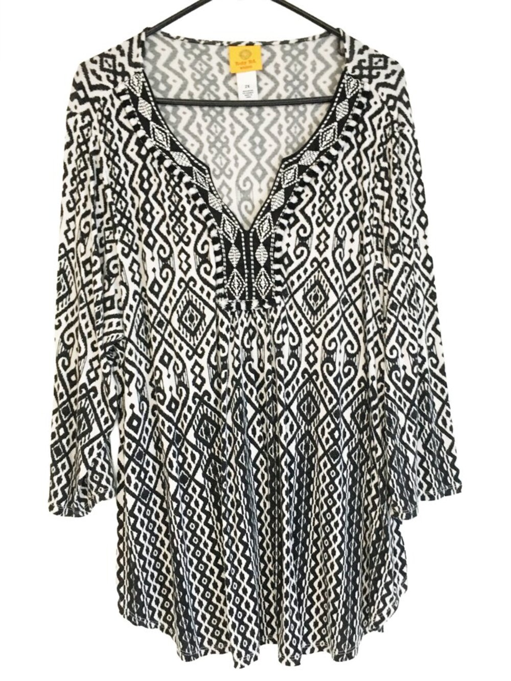Ruby Rd. Women's Black & White Top Size 2X